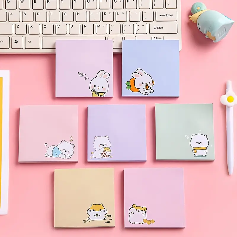 80pcs/set Cute Cartoon Animal Sticky Notes - Image 2