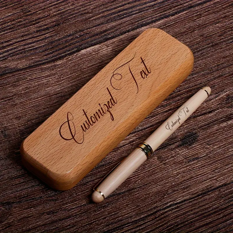 1set Wooden Pen + Wooden Gift Box Set - Image 2