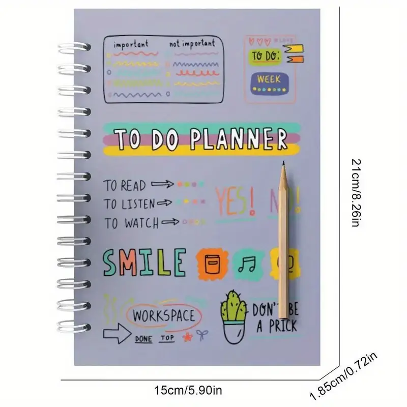 Pink Undated A5 Agenda Planner Notebook - Image 4