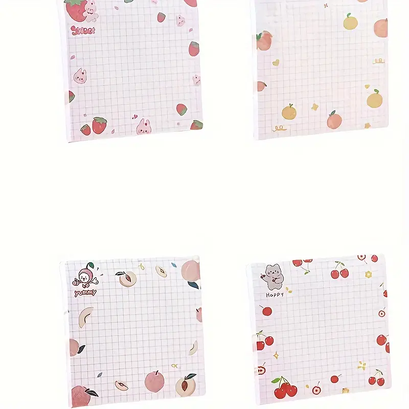4pcs/set Fruit Pattern Sticky Notes - Image 3