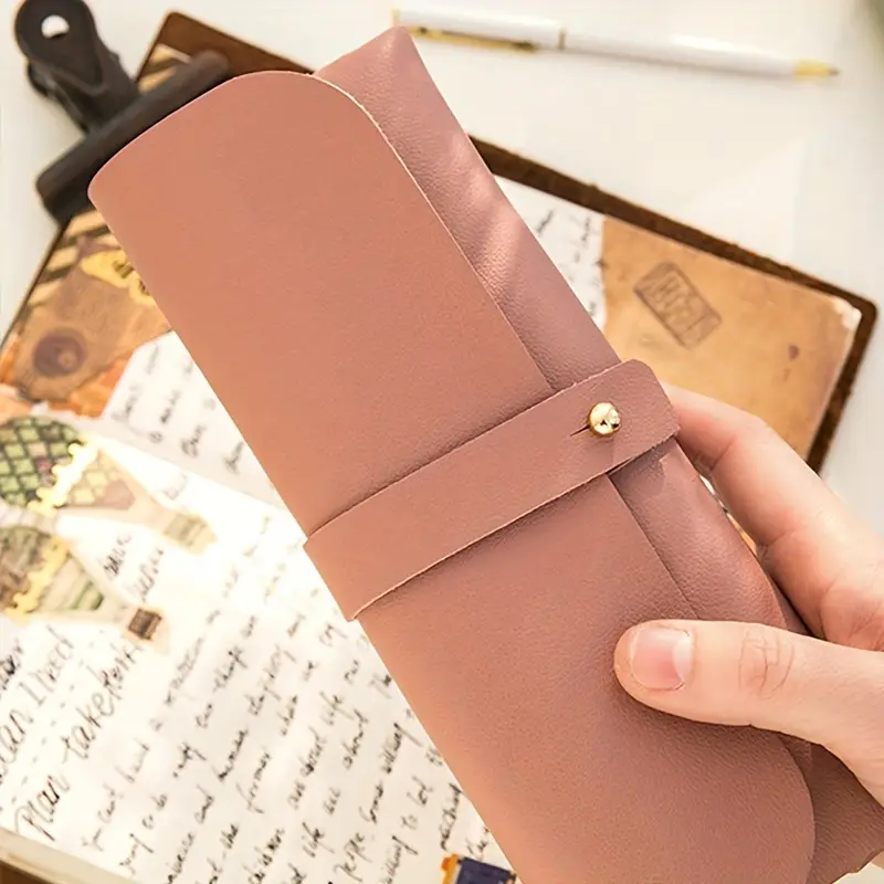 1pc Random Leather Pencil Case - Image 5